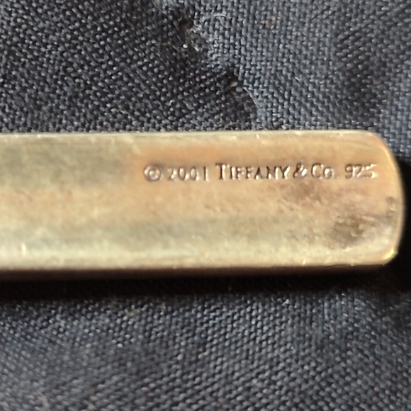 Tiffany & Co. 2001 Vintage 1837 Sterling Silver 925 Bar Pendant - Picture 3 of 3